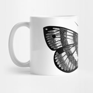 Cool Black And White Butterfly Mug